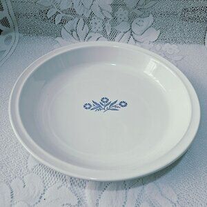 Corning Ware Blue Cornflower Pie Plate 9"  dishwasher microwave timeless floral